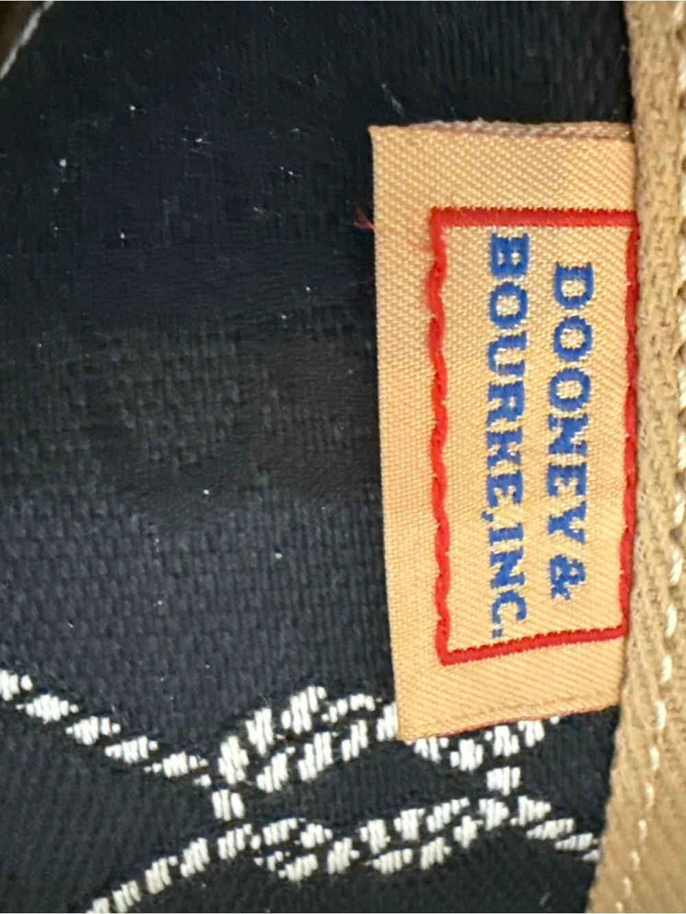 Dooney & Bourke Bag Canvas Exterior Signature Nautical Rope Print RARE